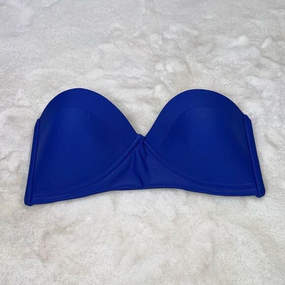Mikoh Bandeau Strapless padded Bikini Top Size Medium - Picture 3 of 7